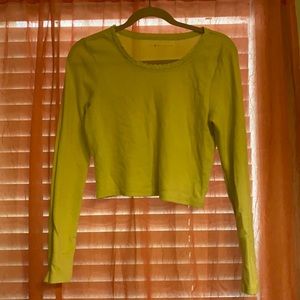 American Eagle Green Long sleeve crop top.